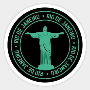 Rio De Janeiro Passport Style Stamp Sticker